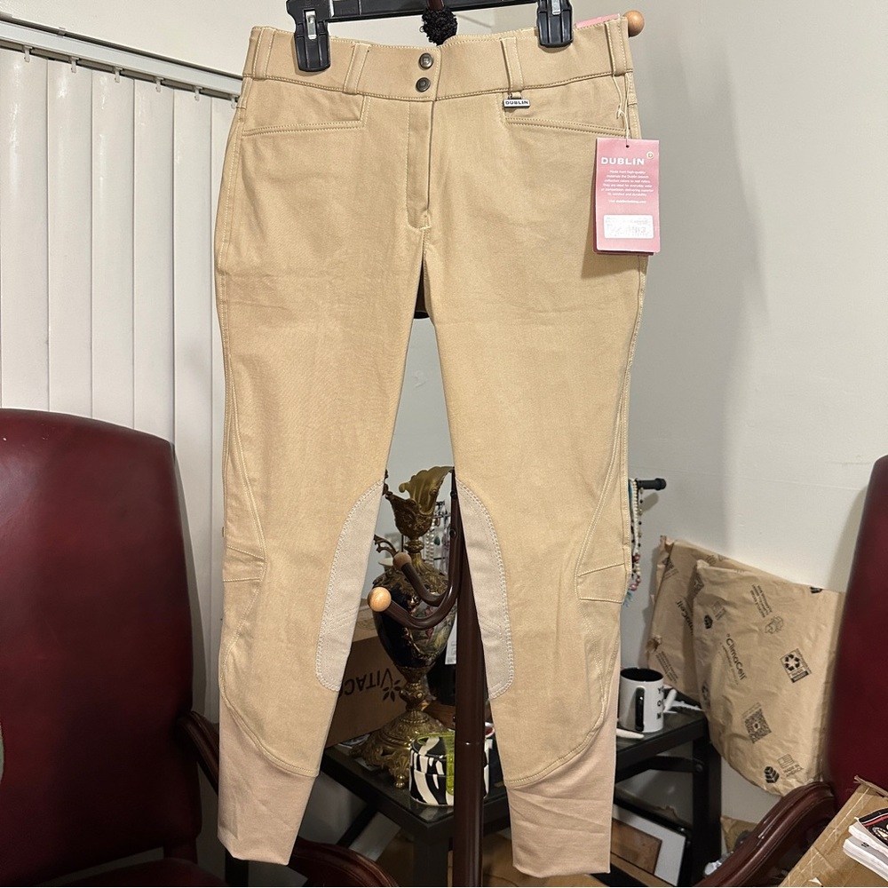 Dublin Performance Signature Breeches Women’s 32 Beige Equestrian Riding NWT